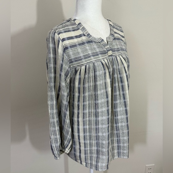 Knox Rose sz sm a textured smock style shirt Boho look - Picture 14 of 15